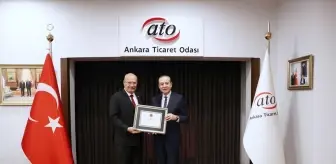 Gençlerbirliği Başkanı Osman Sungur, ATO Başkanı Gürsel Baran'ı Ziyaret Etti