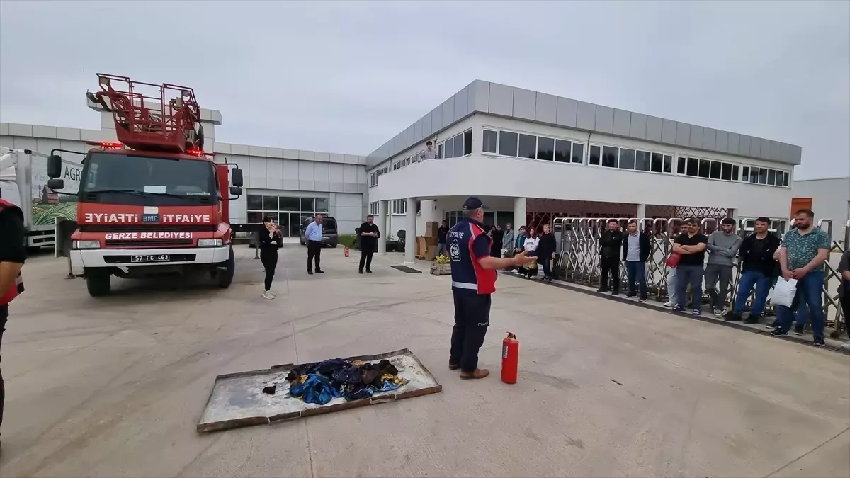 Gerze'de Yangın Müdahale Eğitimi