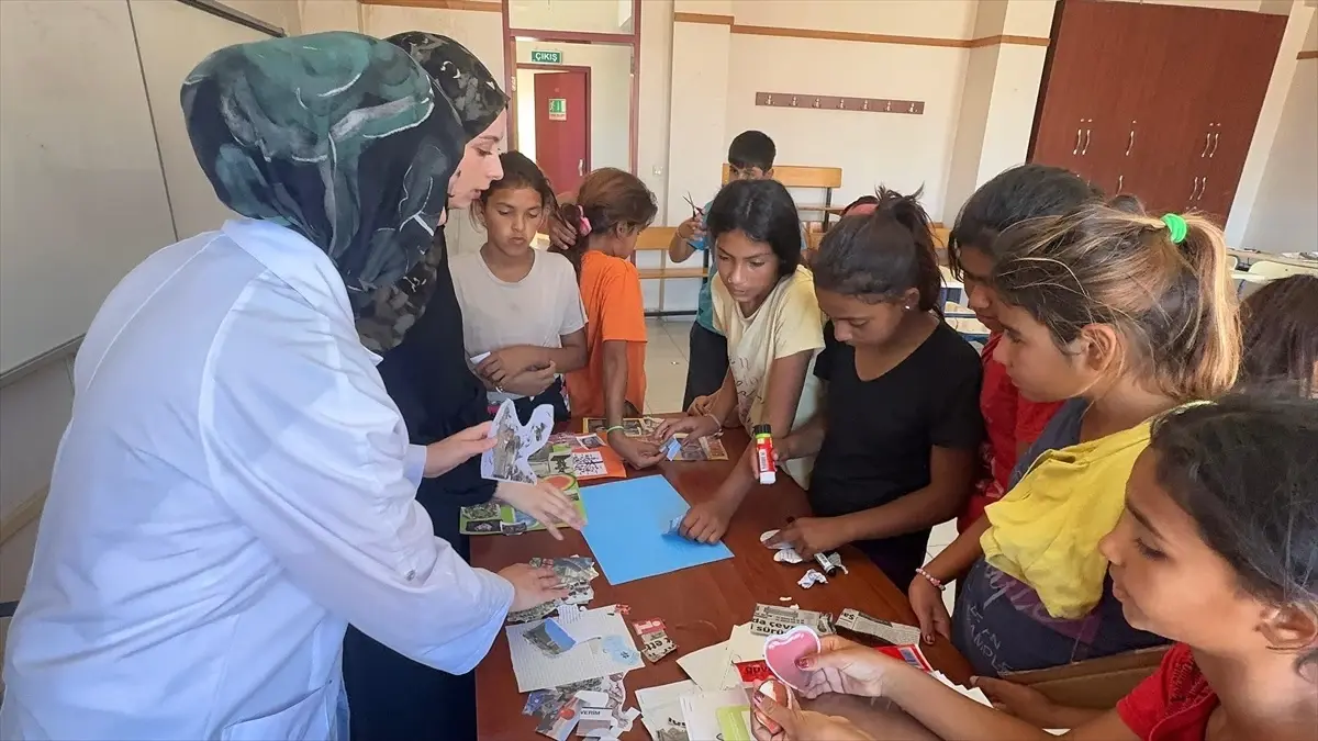 Giresun'da mevsimlik tarım işçilerinin çocuklarının yüzü, eğitici ve eğlendirici etkinliklerle gülüyor