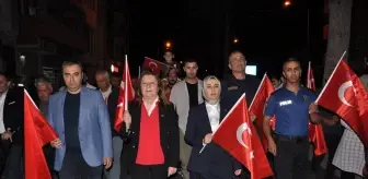 Gümüşhacıköy'de 15 Temmuz kortej yürüyüşü yapıldı