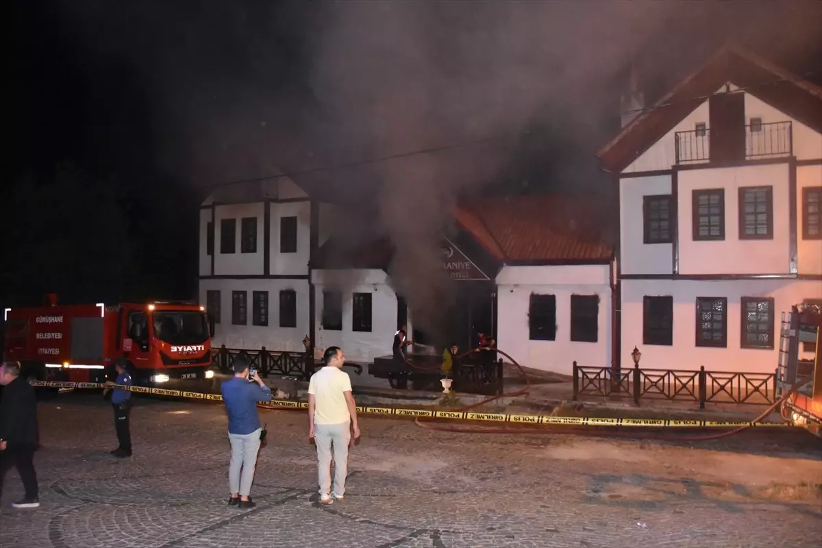 Gümüşhane'de Butik Otelde Yangın: İtfaiye Hızla Müdahale Etti