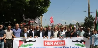 Güroymak'ta İsrail'in Gazze'ye yönelik saldırıları protesto edildi