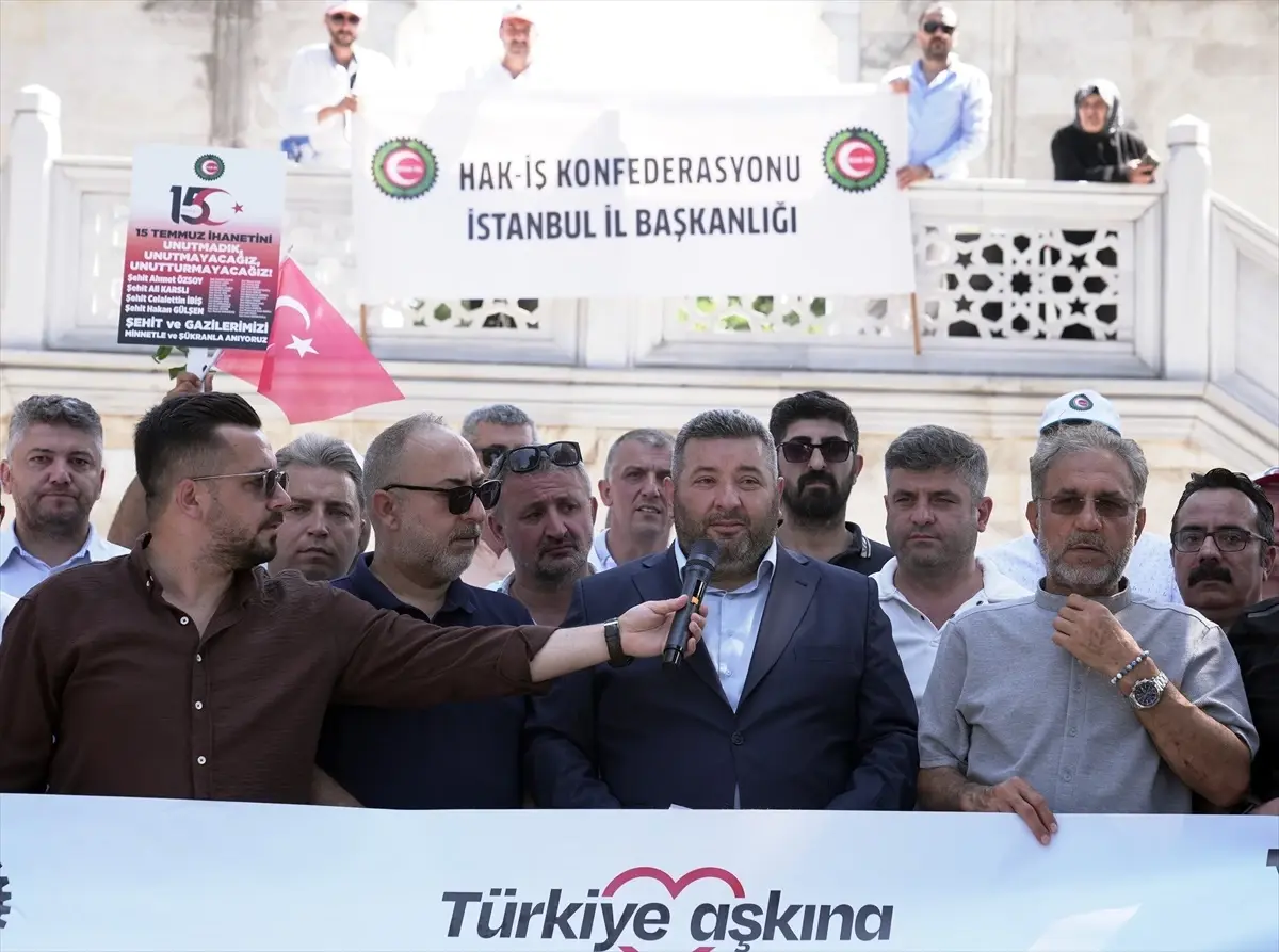 HAK-İŞ, 15 Temmuz şehitlerini İstanbul'da kabirleri başında andı