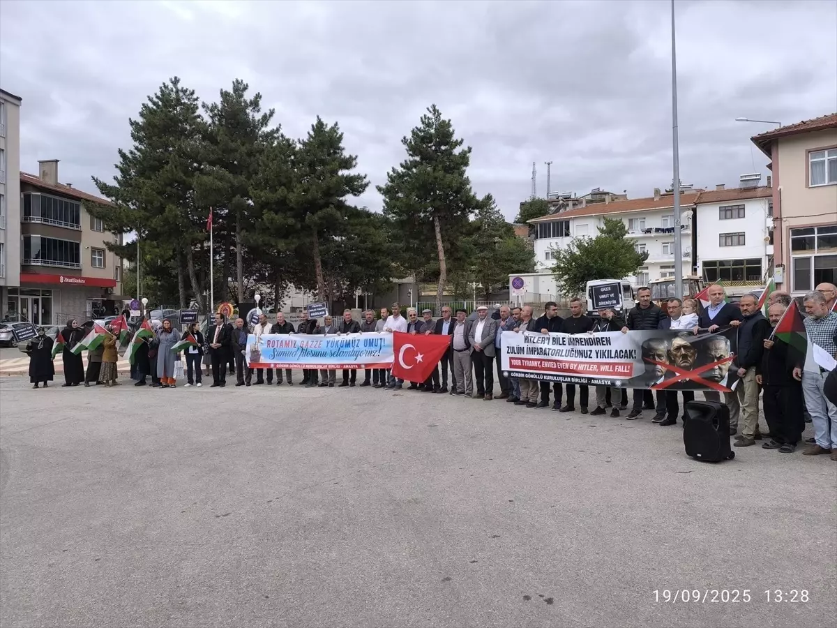 Hamamözü'nde Filistin İçin Destek Açıklaması