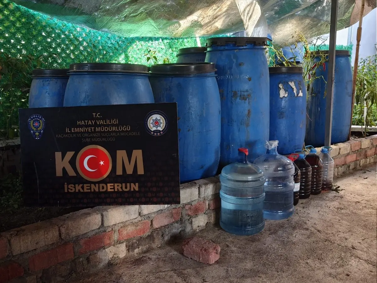 Hatay'da 1250 Litre Sahte İçki Ele Geçirildi