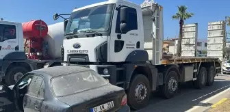 İskenderun'da Çekici ve Otomobil Kazası Güvenlik Kamerasında