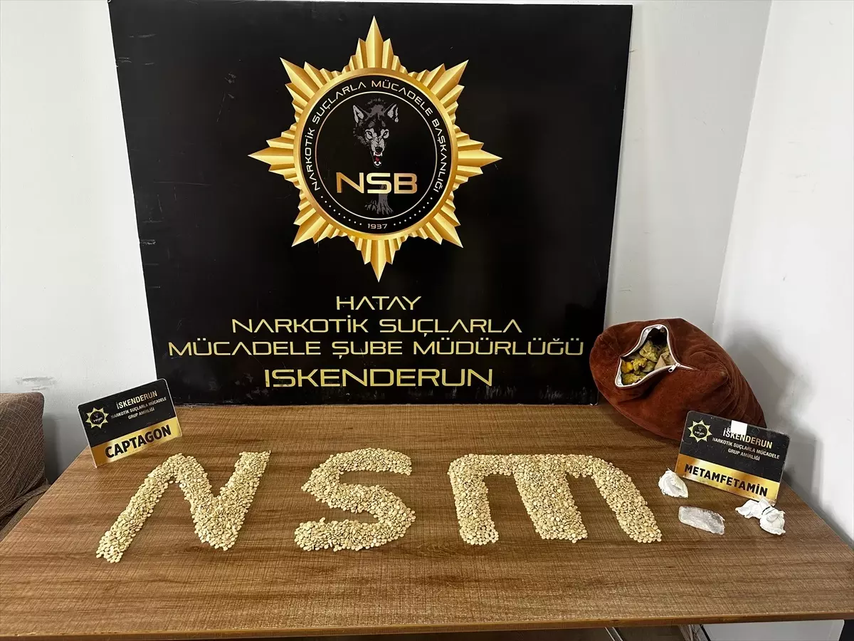 İskenderun'da Uyuşturucu Operasyonu: 8 Bin Hap ve Sentetik Uyuşturucu Ele Geçirildi