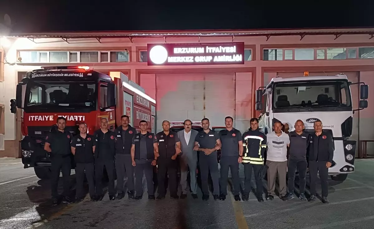 Erzurum'dan Hatay'daki Orman Yangınlarına Destek Ekipleri Yola Çıktı