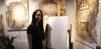 Hataylı Ressam Esra Sönmez, Çay ve Kahve ile Eserlerini Renklendiriyor