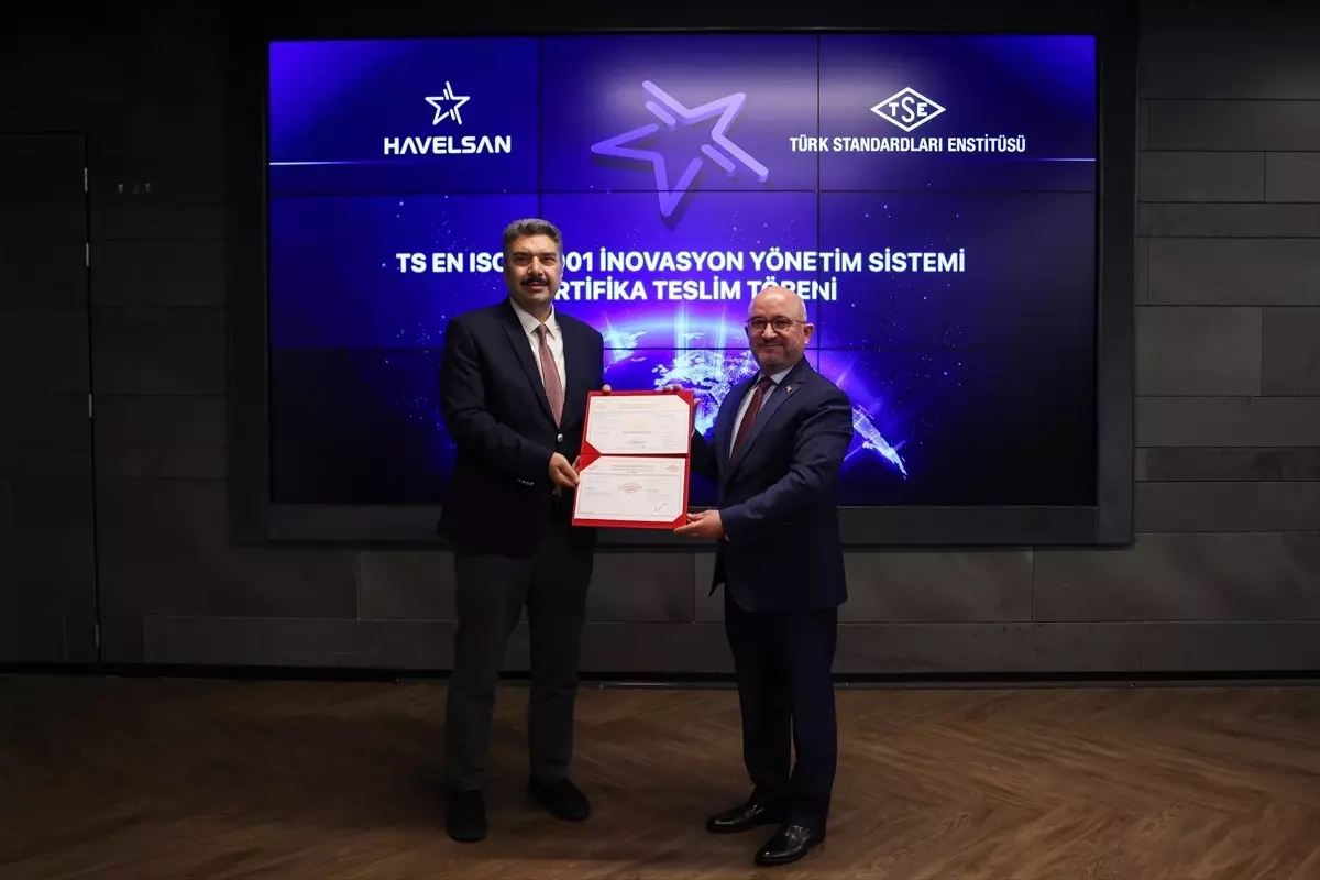 HAVELSAN, TS EN ISO 56001 İnovasyon Yönetim Sistemi Belgesi'ni Aldı