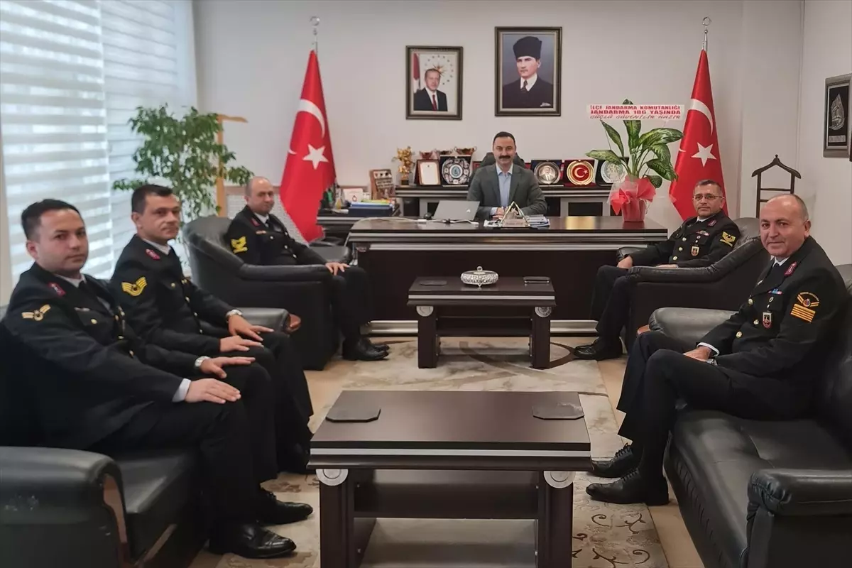 Havza İlçe Jandarma Komutanlığından Kaymakam Ayvat'a ziyaret