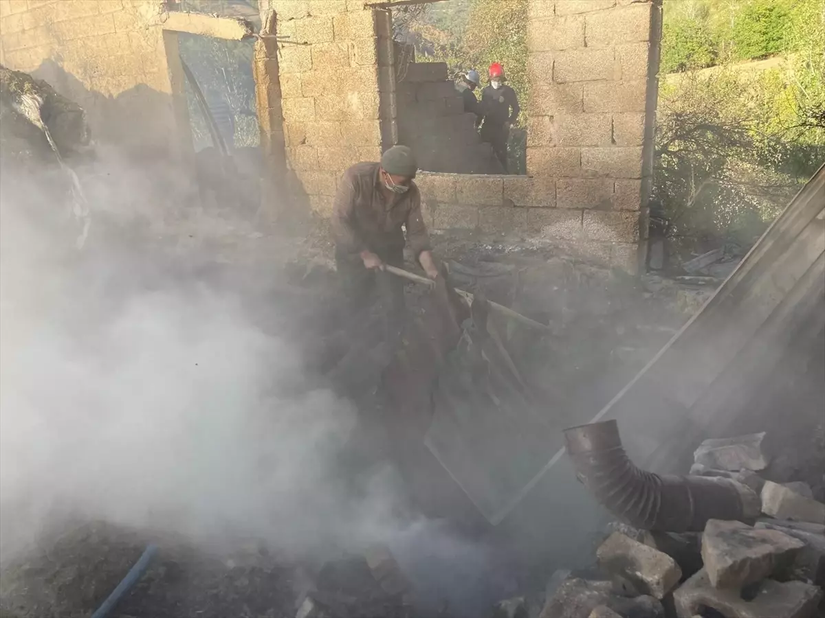 Bitlis'in Hizan ilçesinde ev yangını: İtfaiye müdahale etti