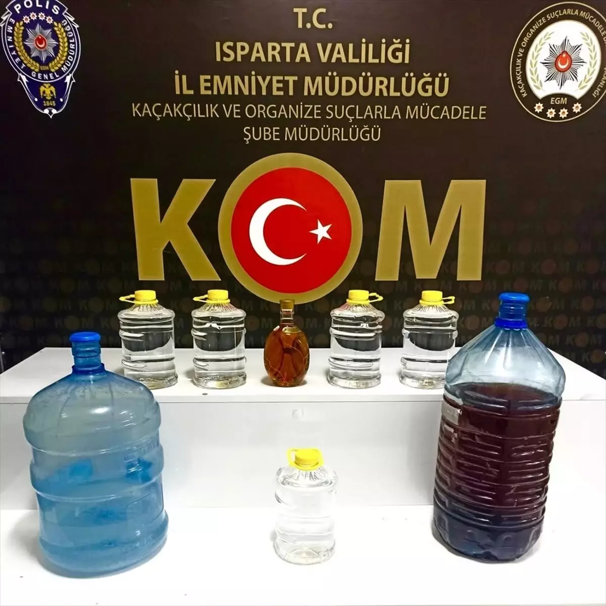 Isparta'da Kaçak ve Sahte Alkol Operasyonu