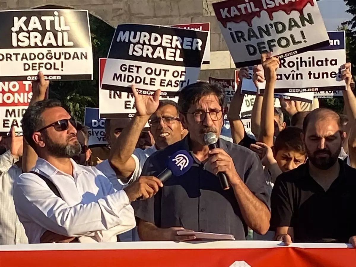 İsrail'in Gazze'ye saldırıları Diyarbakır'da protesto edildi