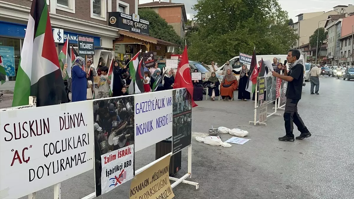 Niksar'da Gazze İçin Protesto Gösterisi