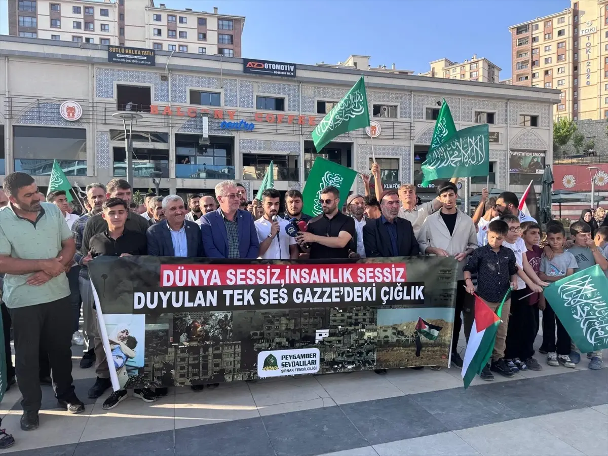 Şırnak'ta Gazze Saldırılarına Protesto