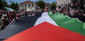 İstanbul'da 'Her adım Gazze ve Kudüs için' yürüyüşü düzenlendi