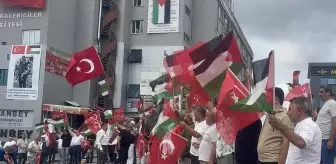 Bağcılar'da Oto Center'dan Gazze Soykırımına Protesto