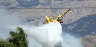 Sicilya Adası'nda Orman Yangını Tehditi: Uçak ve Helikopterlerle Müdahale