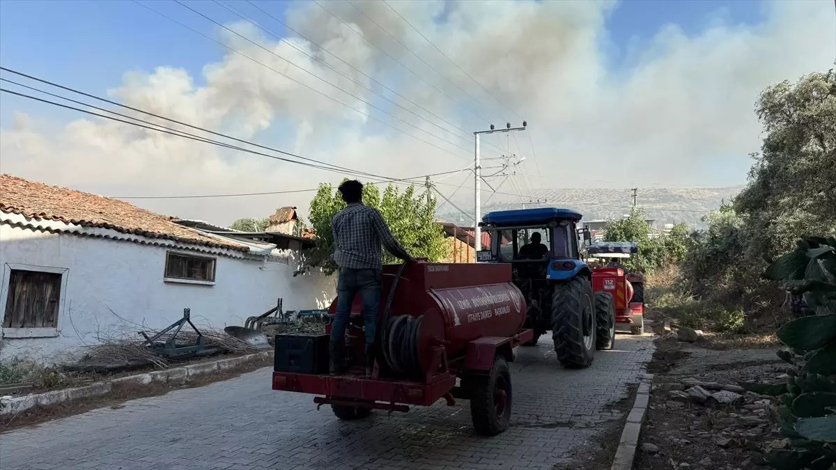 Tire'de Otluk Alanda Yangın Çıktı