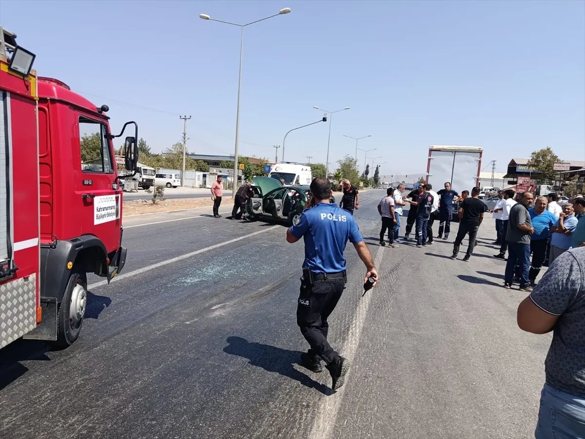 Kahramanmaraş'ta Otomobil ile Kamyonet Çarpıştı: 1 Yaralı