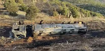 Kahramanmaraş'ta Bitkisel Yağ Yüklü Tır Devrildi, Yangın Söndürüldü