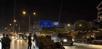 Kahramanmaraş'ta Takla Atan Araçta Sürücü Yaralandı