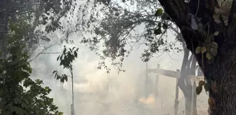 Karabük'te müstakil evin bahçesinde çıkan yangın söndürüldü