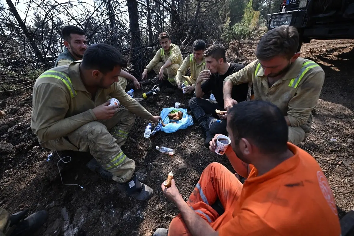 Karabük'te orman işçilerinin alevlerle mücadelesi sürüyor