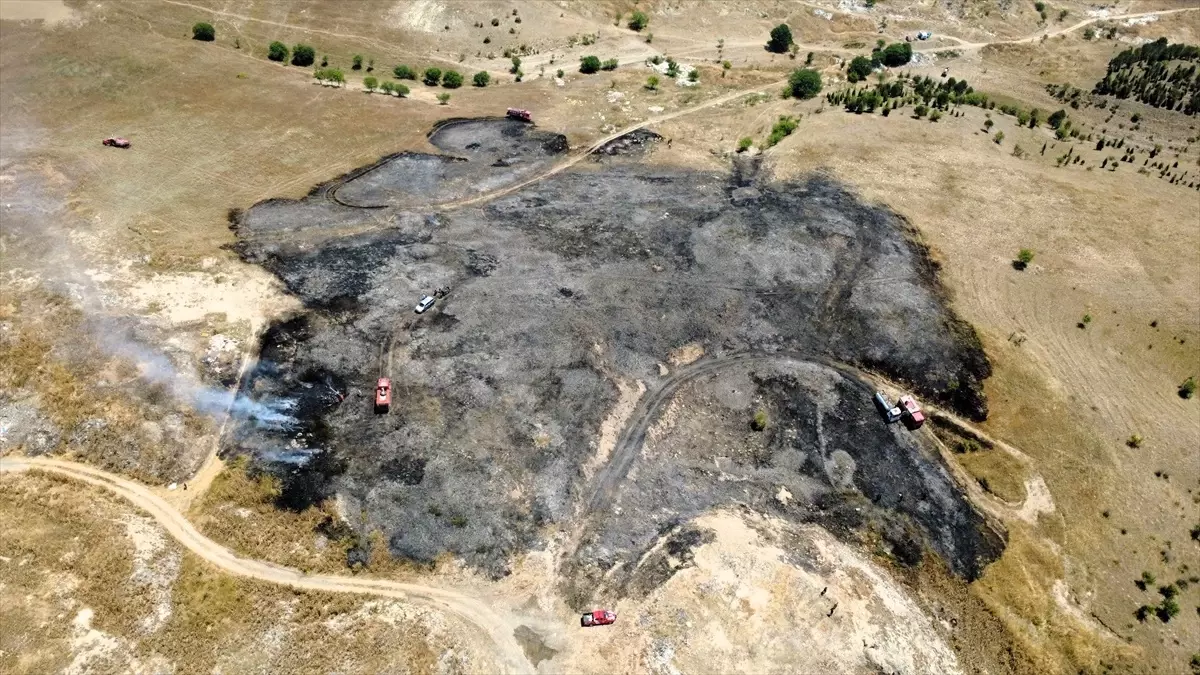 Safranbolu'da Otluk Alanda Yangın Söndürüldü