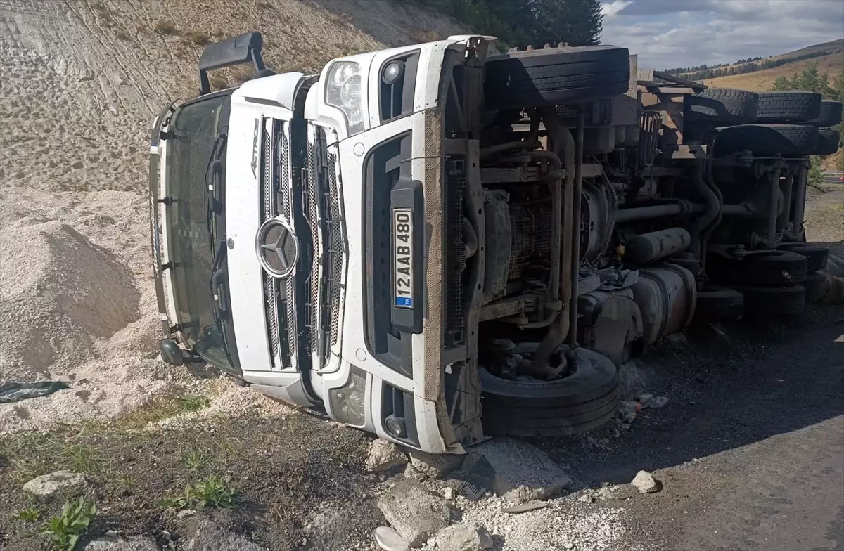 Kars'ta Kamyon Devrildi, 55 Küçükbaş Hayvan Telef Oldu