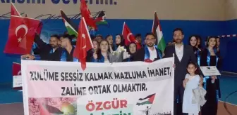 Kafkas Üniversitesi Mezuniyet Töreni'nde Filistin'e Destek Gösterisi