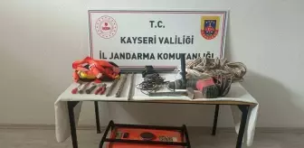 Kayseri'de İzinsiz Kazı Yapan Üç Şüpheli Gözaltına Alındı