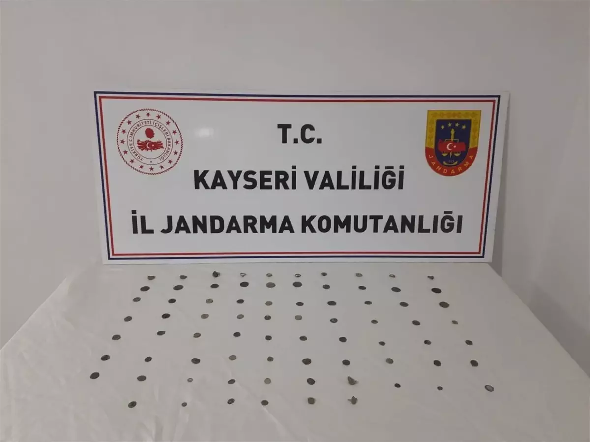 Kayseri'de Tarihi Eser Operasyonu: 76 Sikke ve Obje Ele Geçirildi