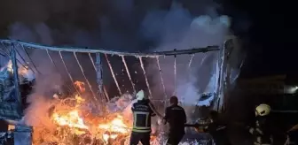 Kayseri'de Tır Dorsesinde Yangın Çıktı