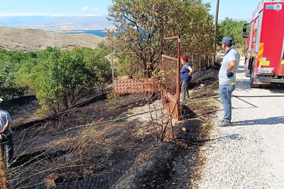 Elazığ'da Otluk Alanda Çıkan Yangın Kontrol Altına Alındı