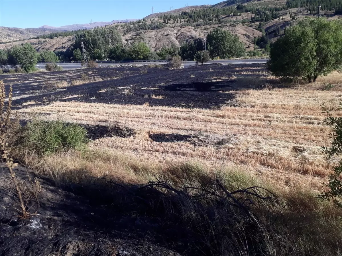 Elazığ Keban'da Otluk Alanda Yangın Söndürüldü