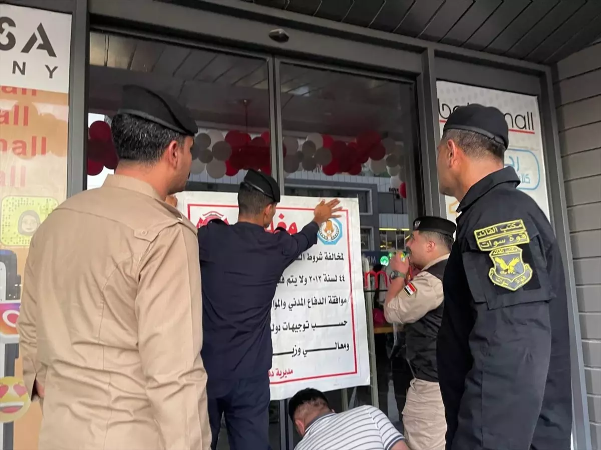 Kerkük'te Yangın Riski Taşıyan 80'den Fazla İş Yeri Kapatıldı
