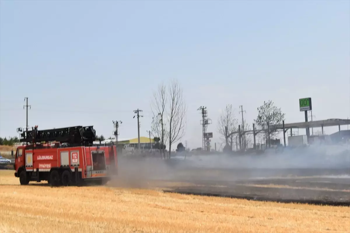 Lüleburgaz'da Anız Yangını Kontrol Altına Alındı