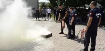 Kırklareli'nde Emniyet Personeline Yangın Söndürme Eğitimi