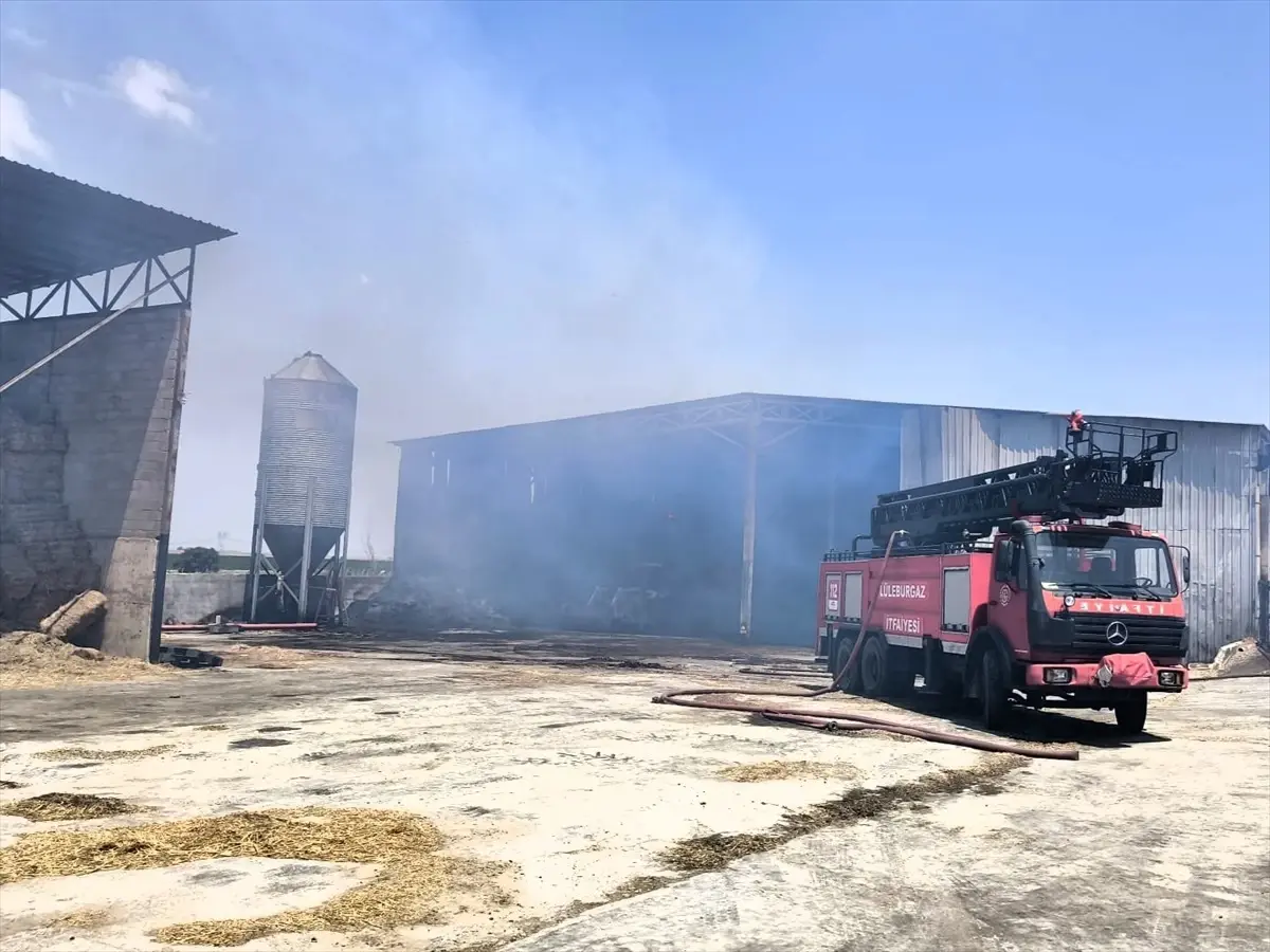 Kırklareli'nde hayvan çiftliğinde çıkan yangın söndürüldü