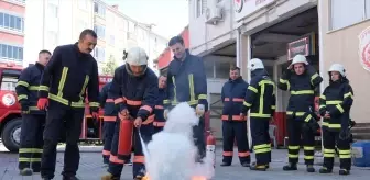 Kırklareli'nde İtfaiye Ekiplerine Yangın Eğitimi Verildi