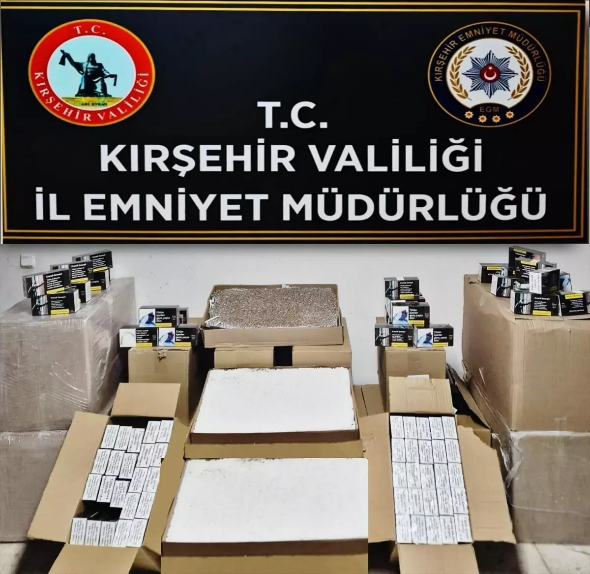Kaman'da 264 Bin Kaçak Makaron Ele Geçirildi