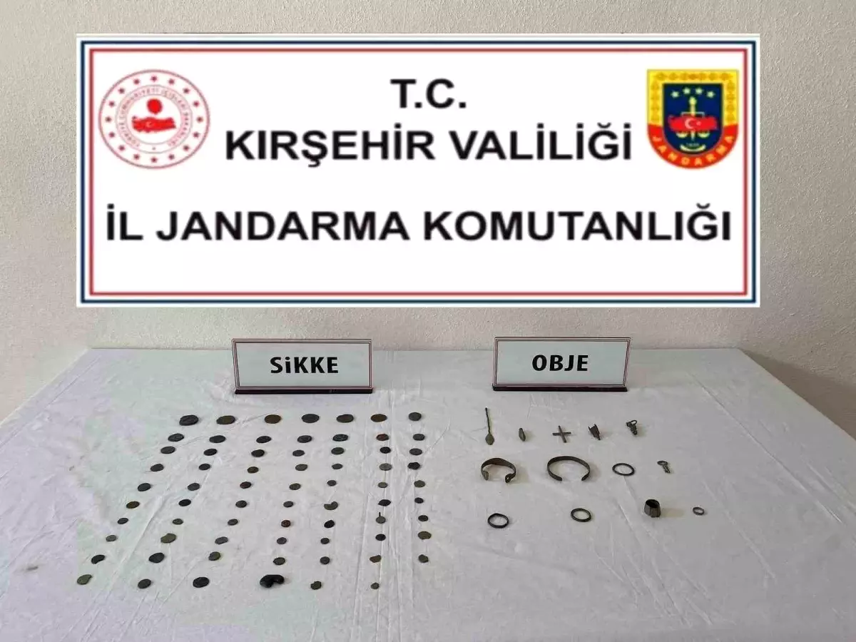 Kırşehir'de Tarihi Eser Kaçakçılığı Operasyonu: 69 Sikke ve 13 Obje Ele Geçirildi