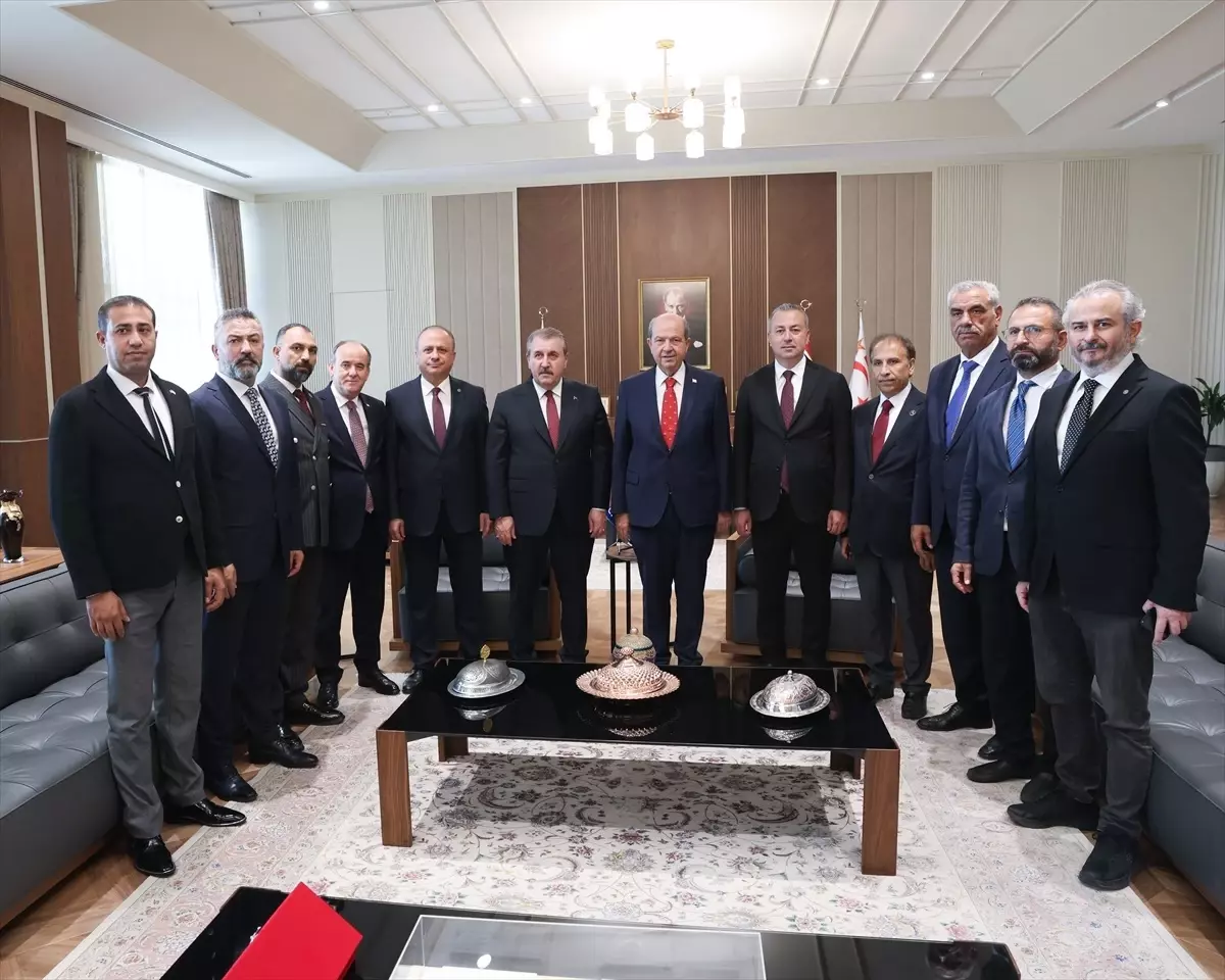 KKTC Cumhurbaşkanı Tatar, BBP Genel Başkanı Destici'yi kabul etti
