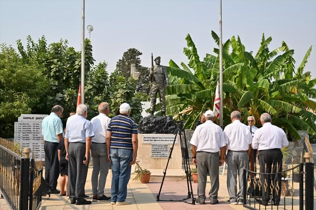 KKTC'de 51 yıl önce Haspolat bölgesinde şehit olan 15 Mehmetçik anıldı