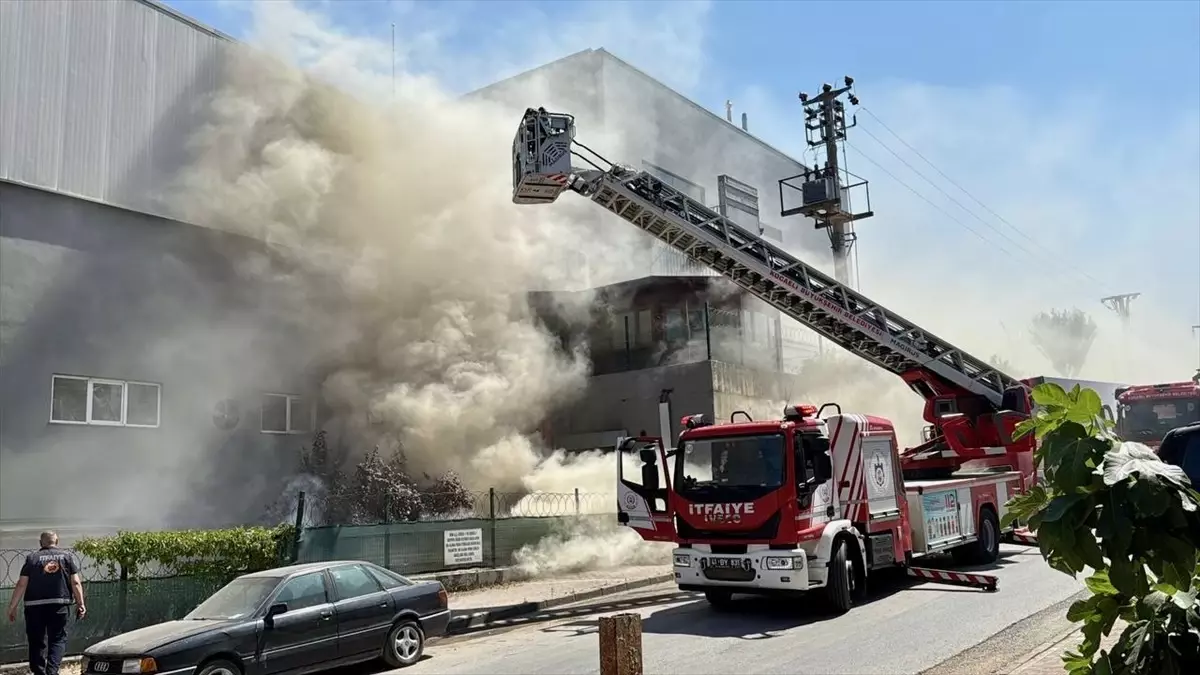 Gebze'de Market Deposunda Yangın Çıktı