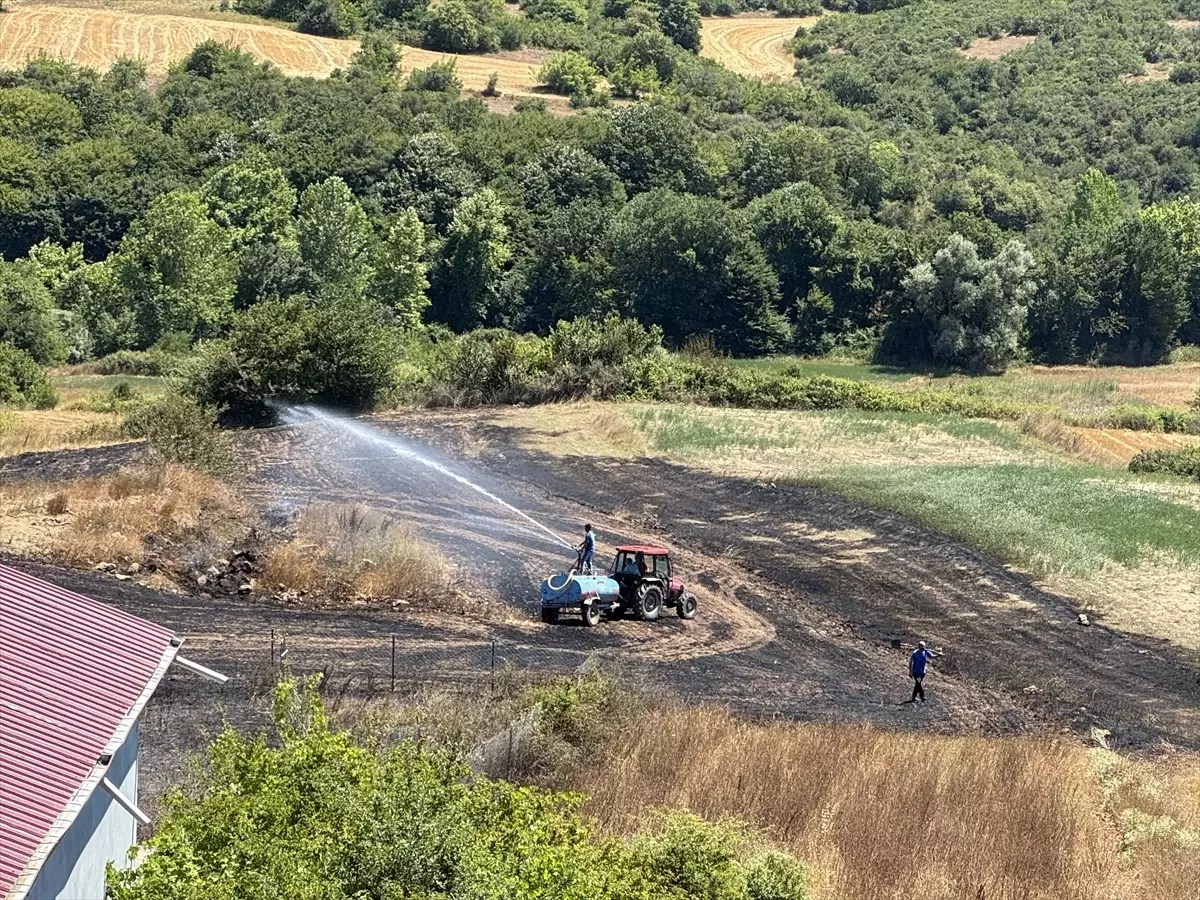Kocaeli Körfez'de Tarım Arazisinde Yangın Çıktı
