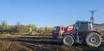 Karapınar'da Buğday Tarlasında Yangın Çıktı
