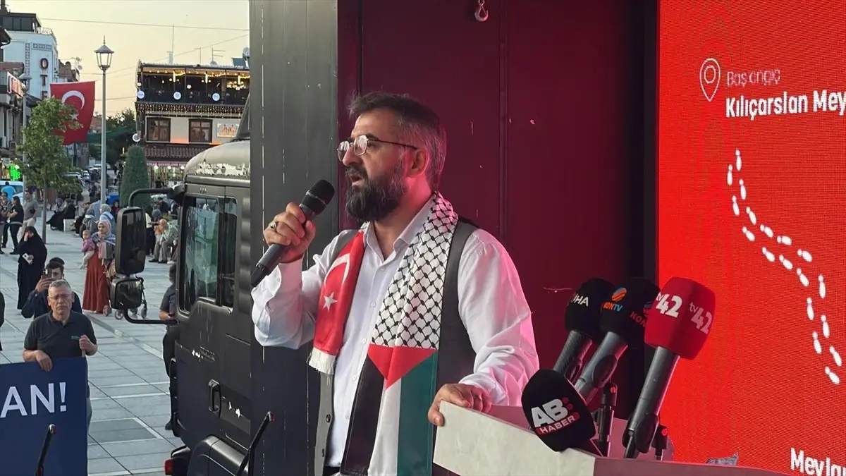 Konya'da Gazze'ye Destek Yürüyüşü Gerçekleştirildi